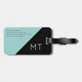 elegante, moderne en geometrische wereldreizen bagagelabel (Achterkant horizontaal)