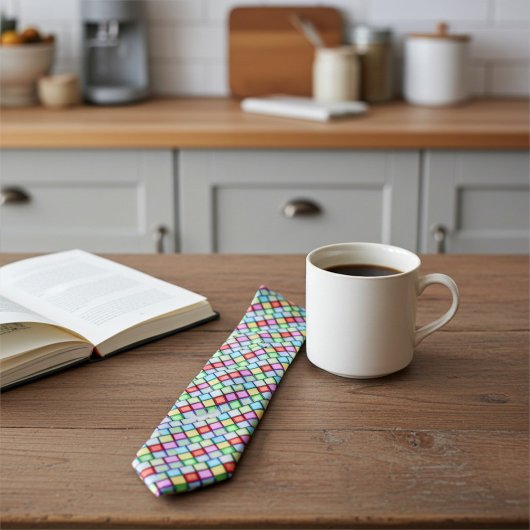 Elegante, moderne en leuke kleurrijke patroon stro stropdas