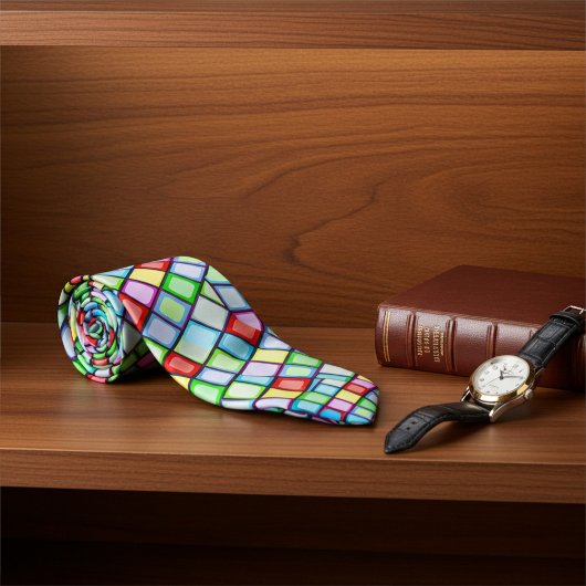 Elegante, moderne en leuke kleurrijke patroon stro stropdas