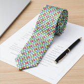 Elegante, moderne en leuke kleurrijke patroon stro stropdas