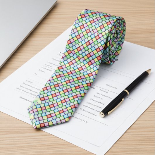 Elegante, moderne en leuke kleurrijke patroon stro stropdas