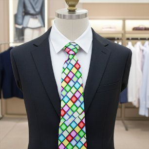 Elegante, moderne en leuke kleurrijke patroon stro stropdas