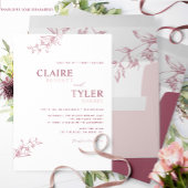 Elegante moderne en minimale Bourgondische, roze b Kaart