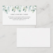 Elegante Moderne Eucalyptusgroen Informatiekaartje (Voorkant / Achterkant)