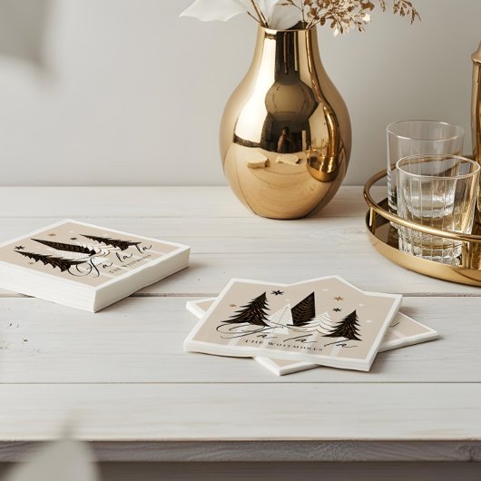 Elegante moderne Fa La Evergreen kerstontwerp Servet