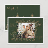Elegante moderne Fa La Foto Evergreen Kerstmis Briefkaart (Voorkant / Achterkant)
