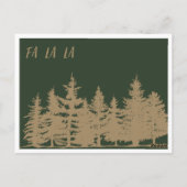 Elegante moderne Fa La Foto Evergreen Kerstmis Briefkaart (Achterkant)