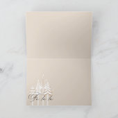 Elegante moderne Fa La Foto Evergreen Kerstmis Feestdagen Kaart (Binnen)