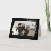 Elegante moderne Fa La Foto Evergreen Kerstmis Feestdagen Kaart (Voorkant)