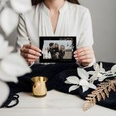 Elegante moderne Fa La Foto Evergreen Kerstmis Feestdagen Kaart