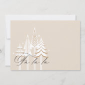 Elegante moderne Fa La Foto Evergreen Kerstmis Feestdagenkaart (Achterkant)