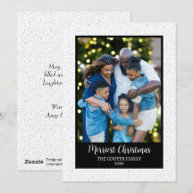 Elegante moderne familie foto vakantie kerst Kaart