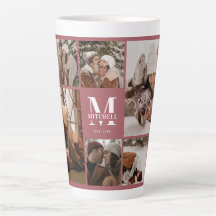 Elegante moderne familie fotocollage monogram
