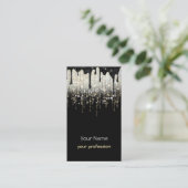 elegante moderne faux glitter visitekaartje (Staand voorkant)