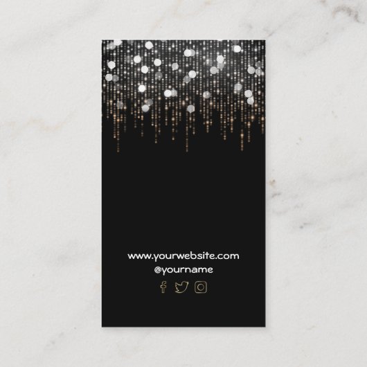 elegante moderne faux glitter visitekaartje (Achterkant)