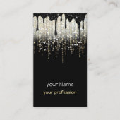elegante moderne faux glitter visitekaartje (Voorkant)