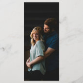 Elegante moderne Faux Vellum foto bruiloft Menu (Achterkant)