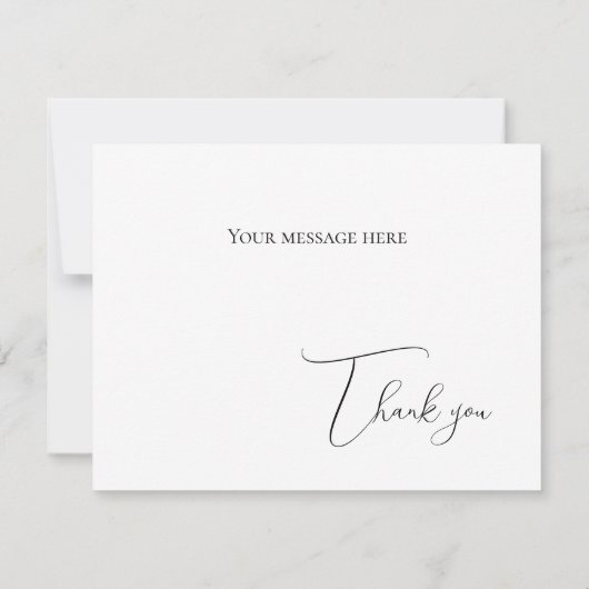 Elegante moderne flat dank u kaart (Achterkant)