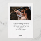 Elegante Moderne Folie Foto Kerst Kaart (Achterkant)