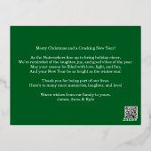 Elegante moderne Folie notenkraker kerst Kaart (Achterkant)