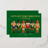 Elegante moderne Folie notenkraker kerst Kaart (Voorkant / Achterkant)