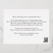 Elegante moderne Folie notenkraker kerst Kaart (Achterkant)