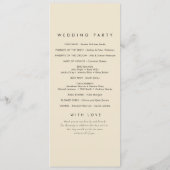 Elegante Moderne Foto Aangepaste Arcode Trouwprogr Menu (Achterkant)