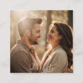 Elegante Moderne Foto Aangepaste QR Code Behuizing Informatiekaartje (Achterkant)