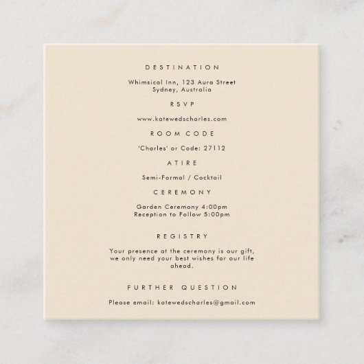 Elegante Moderne Foto Aangepaste QR Code Behuizing Informatiekaartje (Voorkant)