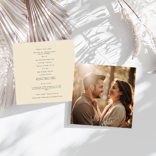 Elegante Moderne Foto Aangepaste QR Code Behuizing Informatiekaartje