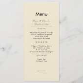 Elegante Moderne Foto Aangepaste QR Code bruiloft  Menu (Achterkant)