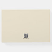 Elegante Moderne Foto Aangepaste QR-code Gastenboek (Achterkant)