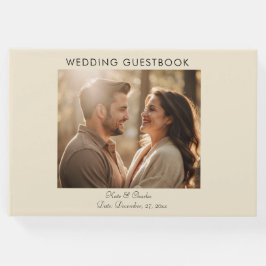 Elegante Moderne Foto Aangepaste QR-code Gastenboek