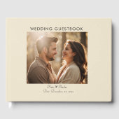 Elegante Moderne Foto Aangepaste QR-code Gastenboek (Voorkant)