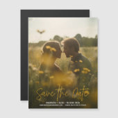 Elegante moderne foto Bewaar de datum magneet Kaar (Voorkant / Achterkant)