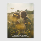 Elegante moderne foto Bewaar de datum magneet Kaar (Voorkant)