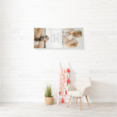 Elegante moderne foto bruiloft welkom spandoek (Insitu)