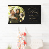 Elegante moderne foto bruiloft welkom spandoek (Insitu)