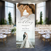 Elegante moderne foto bruiloft welkom spandoek