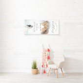 Elegante moderne foto bruiloft welkom spandoek (Insitu)