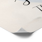 Elegante moderne foto bruiloft welkomstbord poster (Hoek)