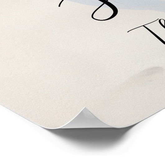 Elegante moderne foto bruiloft welkomstbord poster (Hoek)