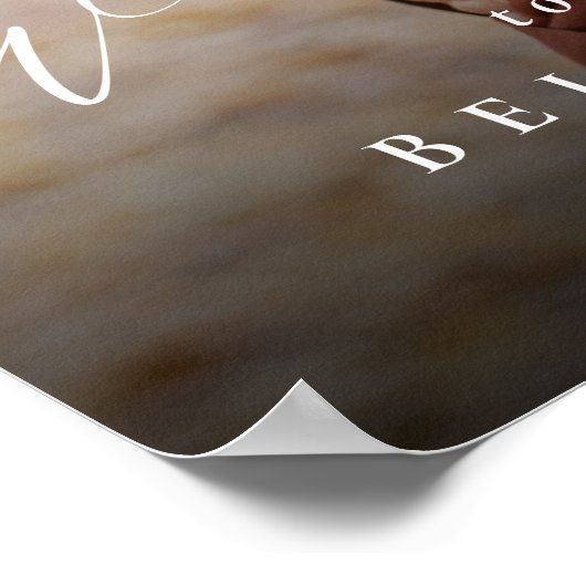 Elegante moderne foto Eenvoudige bruiloft Welkom Poster (Hoek)