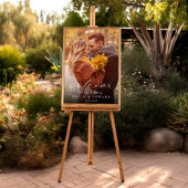 Elegante moderne foto Eenvoudige bruiloft Welkom Poster