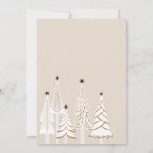 Elegante moderne foto Evergreen kerstboom Feestdagenkaart (Achterkant)