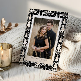 Elegante moderne foto Evergreen kerstboom Feestdagenkaart