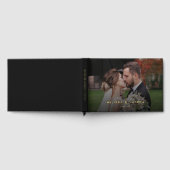 Elegante moderne foto gouden folie bruiloft gastenboek (Volledig)