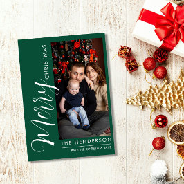 Elegante moderne foto kerstkaart |Prettig Kerstfee