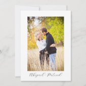 Elegante moderne foto klassieke bruiloft kaart (Voorkant)