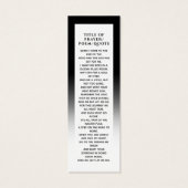 Elegante moderne foto liefdevolle herinnering gebe mini visitekaartjes (Achterkant)